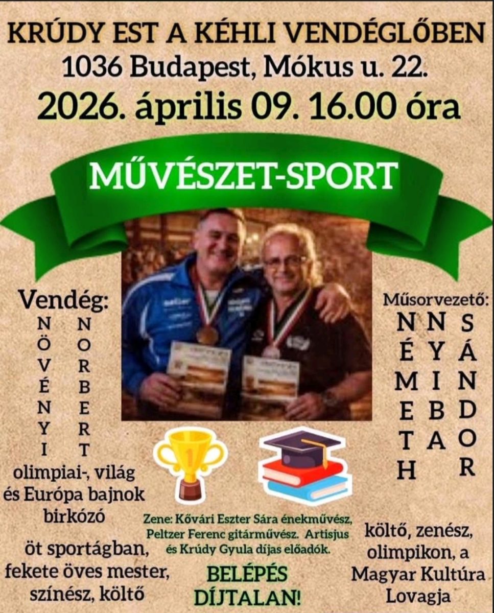 Krúdy a Kéhliben 2026.04.09